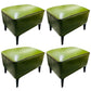 Mid-Century Modern Ottoman Faux Leather Upholstered Solid Color Ottoman with Chair Legs Green 4 Piece Set Clearhalo 'furn' 'furn_ottomans_poufs' 'Furniture' 'Living Room Furniture' 'Ottomans & Poufs' 'ottomans_poufs' 6006867