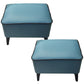 Mid-Century Modern Ottoman Faux Leather Upholstered Solid Color Ottoman with Chair Legs Aqua 2 Piece Set Clearhalo 'furn' 'furn_ottomans_poufs' 'Furniture' 'Living Room Furniture' 'Ottomans & Poufs' 'ottomans_poufs' 6006869