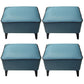 Mid-Century Modern Ottoman Faux Leather Upholstered Solid Color Ottoman with Chair Legs Aqua 4 Piece Set Clearhalo 'furn' 'furn_ottomans_poufs' 'Furniture' 'Living Room Furniture' 'Ottomans & Poufs' 'ottomans_poufs' 6006870