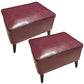 Mid-Century Modern Ottoman Faux Leather Upholstered Solid Color Ottoman with Chair Legs Purple 2 Piece Set Clearhalo 'furn' 'furn_ottomans_poufs' 'Furniture' 'Living Room Furniture' 'Ottomans & Poufs' 'ottomans_poufs' 6006872