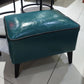 Mid-Century Modern Ottoman Faux Leather Upholstered Solid Color Ottoman with Chair Legs Blackish Green 1 Piece Clearhalo 'furn' 'furn_ottomans_poufs' 'Furniture' 'Living Room Furniture' 'Ottomans & Poufs' 'ottomans_poufs' 6006877