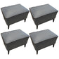Mid-Century Modern Ottoman Faux Leather Upholstered Solid Color Ottoman with Chair Legs Gray Blue 4 Piece Set Clearhalo 'furn' 'furn_ottomans_poufs' 'Furniture' 'Living Room Furniture' 'Ottomans & Poufs' 'ottomans_poufs' 6006882