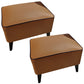 Mid-Century Modern Ottoman Faux Leather Upholstered Solid Color Ottoman with Chair Legs Orange 2 Piece Set Clearhalo 'furn' 'furn_ottomans_poufs' 'Furniture' 'Living Room Furniture' 'Ottomans & Poufs' 'ottomans_poufs' 6006884
