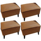 Mid-Century Modern Ottoman Faux Leather Upholstered Solid Color Ottoman with Chair Legs Orange 4 Piece Set Clearhalo 'furn' 'furn_ottomans_poufs' 'Furniture' 'Living Room Furniture' 'Ottomans & Poufs' 'ottomans_poufs' 6006885