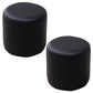 Contemporary Pouf Ottoman Faux Leather Upholstered Solid Color Ottoman Black Round 2 Piece Set Clearhalo 'furn' 'furn_ottomans_poufs' 'Furniture' 'Living Room Furniture' 'Ottomans & Poufs' 'ottomans_poufs' 6007013