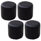 Contemporary Pouf Ottoman Faux Leather Upholstered Solid Color Ottoman Black Round 4 Piece Set Clearhalo 'furn' 'furn_ottomans_poufs' 'Furniture' 'Living Room Furniture' 'Ottomans & Poufs' 'ottomans_poufs' 6007015