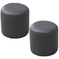 Contemporary Pouf Ottoman Faux Leather Upholstered Solid Color Ottoman Dark Gray Round 2 Piece Set Clearhalo 'furn' 'furn_ottomans_poufs' 'Furniture' 'Living Room Furniture' 'Ottomans & Poufs' 'ottomans_poufs' 6007019