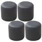 Contemporary Pouf Ottoman Faux Leather Upholstered Solid Color Ottoman Dark Gray Round 4 Piece Set Clearhalo 'furn' 'furn_ottomans_poufs' 'Furniture' 'Living Room Furniture' 'Ottomans & Poufs' 'ottomans_poufs' 6007020