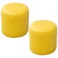 Contemporary Pouf Ottoman Faux Leather Upholstered Solid Color Ottoman Yellow Round 2 Piece Set Clearhalo 'furn' 'furn_ottomans_poufs' 'Furniture' 'Living Room Furniture' 'Ottomans & Poufs' 'ottomans_poufs' 6007025