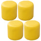 Contemporary Pouf Ottoman Faux Leather Upholstered Solid Color Ottoman Yellow Round 4 Piece Set Clearhalo 'furn' 'furn_ottomans_poufs' 'Furniture' 'Living Room Furniture' 'Ottomans & Poufs' 'ottomans_poufs' 6007026