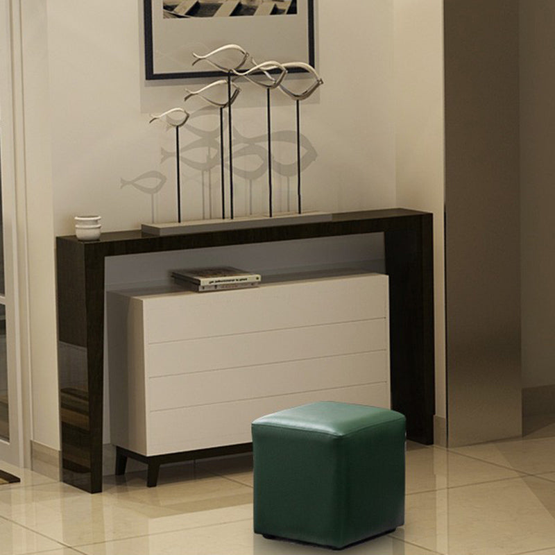 Contemporary Pouf Ottoman Faux Leather Upholstered Solid Color Ottoman Clearhalo 'furn' 'furn_ottomans_poufs' 'Furniture' 'Living Room Furniture' 'Ottomans & Poufs' 'ottomans_poufs' 6007034