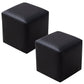 Contemporary Pouf Ottoman Faux Leather Upholstered Solid Color Ottoman Black Square 2 Piece Set Clearhalo 'furn' 'furn_ottomans_poufs' 'Furniture' 'Living Room Furniture' 'Ottomans & Poufs' 'ottomans_poufs' 6007051