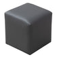 Contemporary Pouf Ottoman Faux Leather Upholstered Solid Color Ottoman Dark Gray Square 1 Piece Clearhalo 'furn' 'furn_ottomans_poufs' 'Furniture' 'Living Room Furniture' 'Ottomans & Poufs' 'ottomans_poufs' 6007053