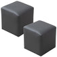 Contemporary Pouf Ottoman Faux Leather Upholstered Solid Color Ottoman Dark Gray Square 2 Piece Set Clearhalo 'furn' 'furn_ottomans_poufs' 'Furniture' 'Living Room Furniture' 'Ottomans & Poufs' 'ottomans_poufs' 6007054