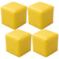 Contemporary Pouf Ottoman Faux Leather Upholstered Solid Color Ottoman Yellow Square 4 Piece Set Clearhalo 'furn' 'furn_ottomans_poufs' 'Furniture' 'Living Room Furniture' 'Ottomans & Poufs' 'ottomans_poufs' 6007058