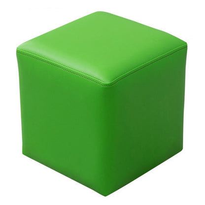Contemporary Pouf Ottoman Faux Leather Upholstered Solid Color Ottoman Green Square 1 Piece Clearhalo 'furn' 'furn_ottomans_poufs' 'Furniture' 'Living Room Furniture' 'Ottomans & Poufs' 'ottomans_poufs' 6007059