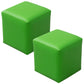 Contemporary Pouf Ottoman Faux Leather Upholstered Solid Color Ottoman Green Square 2 Piece Set Clearhalo 'furn' 'furn_ottomans_poufs' 'Furniture' 'Living Room Furniture' 'Ottomans & Poufs' 'ottomans_poufs' 6007060