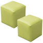 Contemporary Pouf Ottoman Faux Leather Upholstered Solid Color Ottoman Light Green Square 2 Piece Set Clearhalo 'furn' 'furn_ottomans_poufs' 'Furniture' 'Living Room Furniture' 'Ottomans & Poufs' 'ottomans_poufs' 6007066
