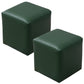 Contemporary Pouf Ottoman Faux Leather Upholstered Solid Color Ottoman Blackish Green Square 2 Piece Set Clearhalo 'furn' 'furn_ottomans_poufs' 'Furniture' 'Living Room Furniture' 'Ottomans & Poufs' 'ottomans_poufs' 6007075