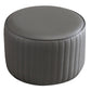 Contemporary Pouf Ottoman Genuine Leather Upholstered Solid Color Cylinder Shape Ottoman Clearhalo 'furn' 'furn_ottomans_poufs' 'Furniture' 'Living Room Furniture' 'Ottomans & Poufs' 'ottomans_poufs' 6007087
