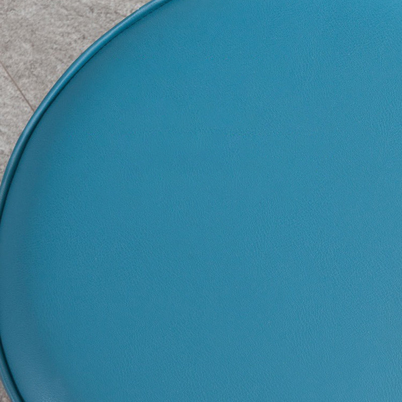 Contemporary Pouf Ottoman Genuine Leather Upholstered Solid Color Cylinder Shape Ottoman Clearhalo 'furn' 'furn_ottomans_poufs' 'Furniture' 'Living Room Furniture' 'Ottomans & Poufs' 'ottomans_poufs' 6007091