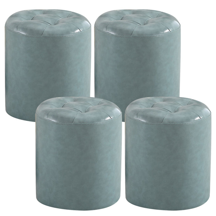 Wine Red Modern Pouf Water Resistant Round Pouf for Drawing Room Blue Round 4 Piece Set Clearhalo 'furn' 'furn_ottomans_poufs' 'Furniture' 'Living Room Furniture' 'Ottomans & Poufs' 'ottomans_poufs' 6007193