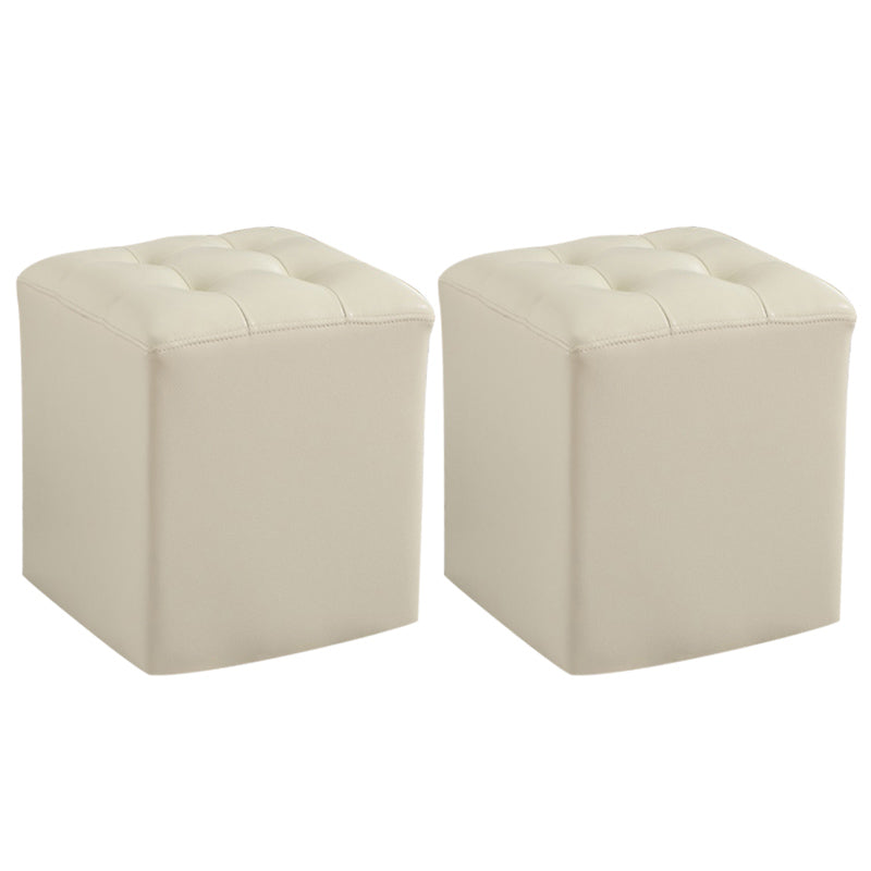 Wine Red Modern Pouf Water Resistant Round Pouf for Drawing Room Yellow Square 2 Piece Set Clearhalo 'furn' 'furn_ottomans_poufs' 'Furniture' 'Living Room Furniture' 'Ottomans & Poufs' 'ottomans_poufs' 6007204