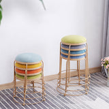 Modern Standard Round Whole Colored Velvet Metal Frame Fade Resistant Ottoman Clearhalo 'furn' 'furn_ottomans_poufs' 'Furniture' 'Living Room Furniture' 'Ottomans & Poufs' 'ottomans_poufs' 6007219