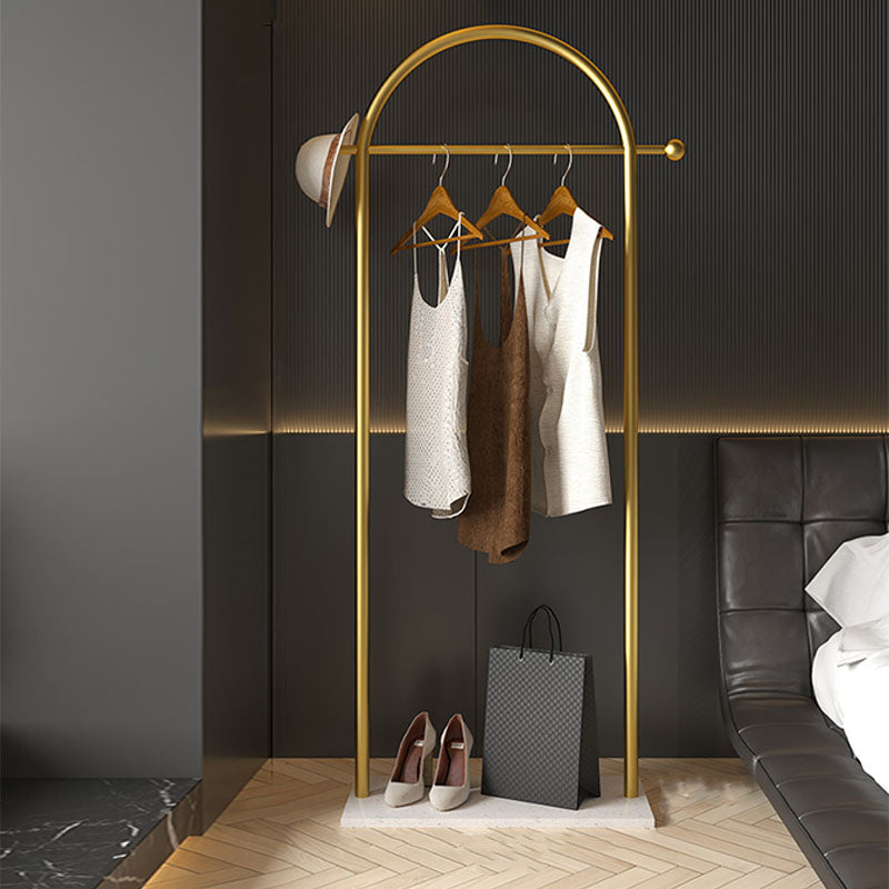 Kit de entrada de metal contemporáneo riel colgante y 2 ganchos colgador de abrigo
