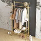 Luxurious Solid Color Hall Tree Free Standing Coat Rack with Storage Shelving