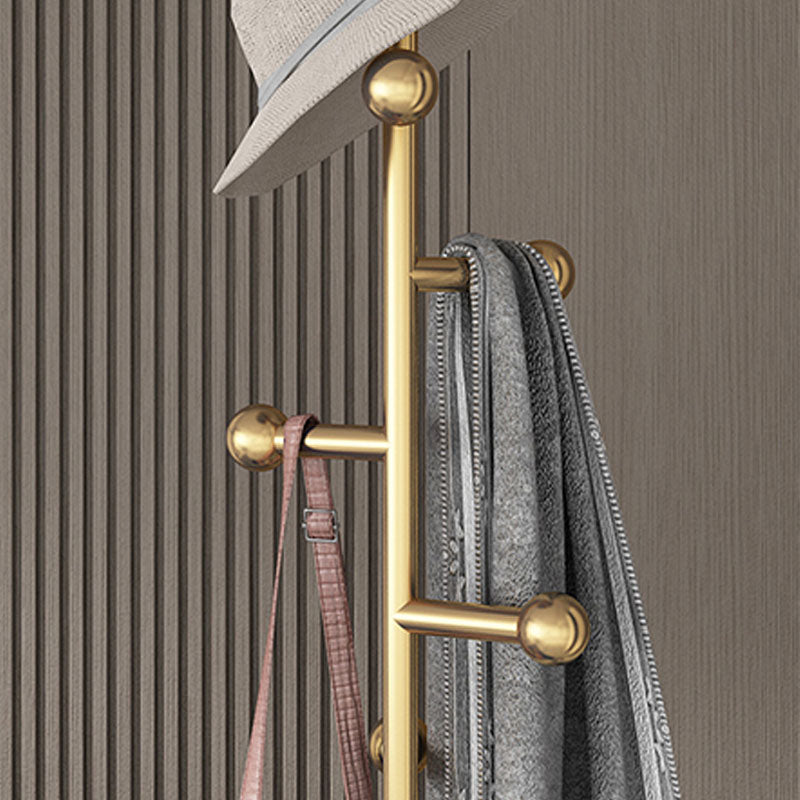 Contemporary Hall Tree Free Metal Coat Hooks Coat Rack with Storage Shelving Clearhalo 'Entry & Mudroom Furniture' 'furn' 'furn_hall_tree_coat_racks' 'Furniture' 'Hall Trees & Coat Racks' 'hall_tree_coat_racks' 6007698