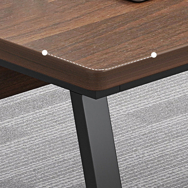 Gestión industrial de cables Descrito ejecutivo de Lape Ejecutivo Desk Natural Office con patas de metal