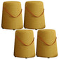 Upholstered Modern Pouf Ottoman Fabric Whole Colored Portable Round Ottoman Yellow 4 Piece Set Clearhalo 'furn' 'furn_ottomans_poufs' 'Furniture' 'Living Room Furniture' 'Ottomans & Poufs' 'ottomans_poufs' 6008100