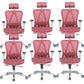 Contemporary Arm Chair Adjustable Arms Tilt Mechanism Pillow Included Office Chair Pink 6 Piece Set Clearhalo 'furn' 'furn_office_chair' 'Furniture' 'Office Chairs' 'Office Furniture' 'office_chair' 6008194