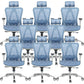 Contemporary Arm Chair Adjustable Arms Tilt Mechanism Pillow Included Office Chair Light Blue 8 Piece Set Clearhalo 'furn' 'furn_office_chair' 'Furniture' 'Office Chairs' 'Office Furniture' 'office_chair' 6008206
