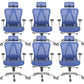 Contemporary Arm Chair Adjustable Arms Tilt Mechanism Pillow Included Office Chair Dark Blue 6 Piece Set Clearhalo 'furn' 'furn_office_chair' 'Furniture' 'Office Chairs' 'Office Furniture' 'office_chair' 6008210