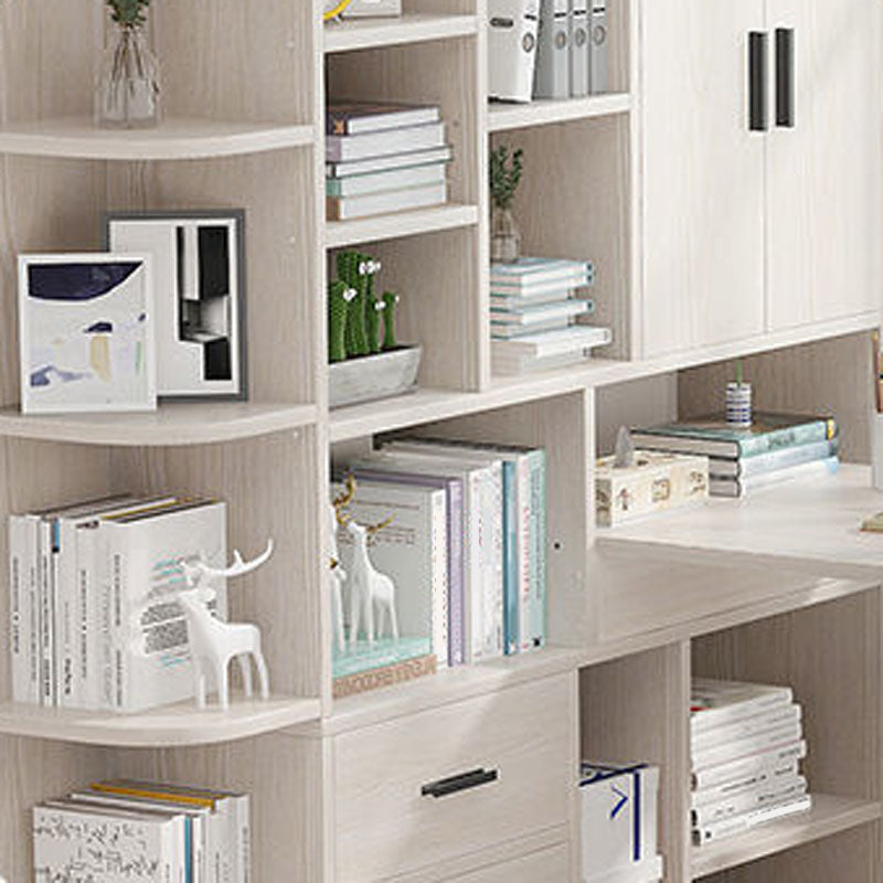 Bureau en bois contemporain Credenza bureau rectangulaire avec étagère avec étagère