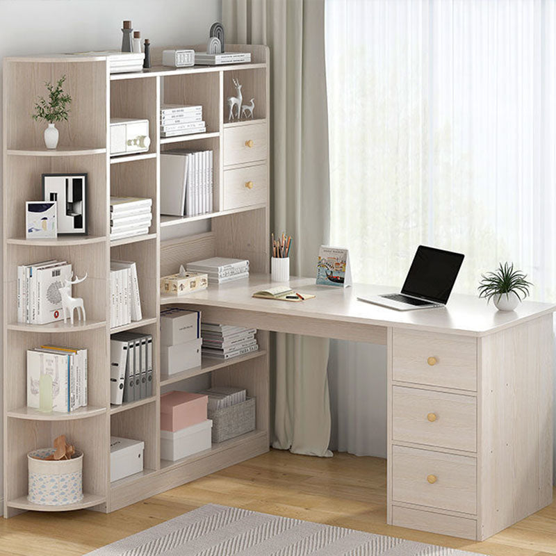 Bureau en bois contemporain Credenza bureau rectangulaire avec étagère avec étagère