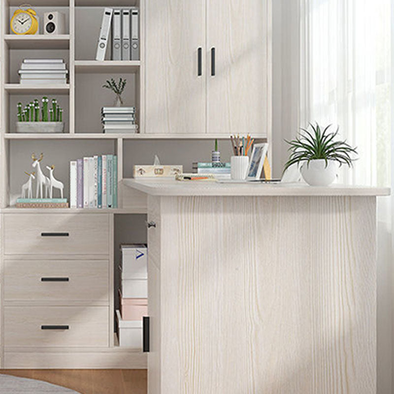 Bureau en bois contemporain Credenza bureau rectangulaire avec étagère avec étagère