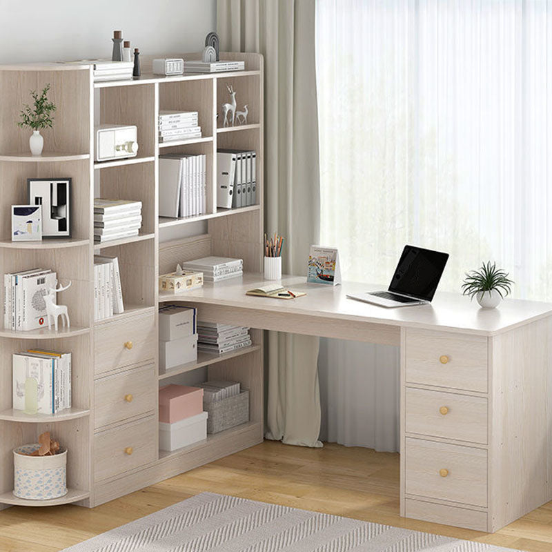 Bureau en bois contemporain Credenza bureau rectangulaire avec étagère avec étagère