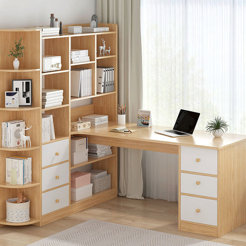 Bureau en bois contemporain Credenza bureau rectangulaire avec étagère avec étagère