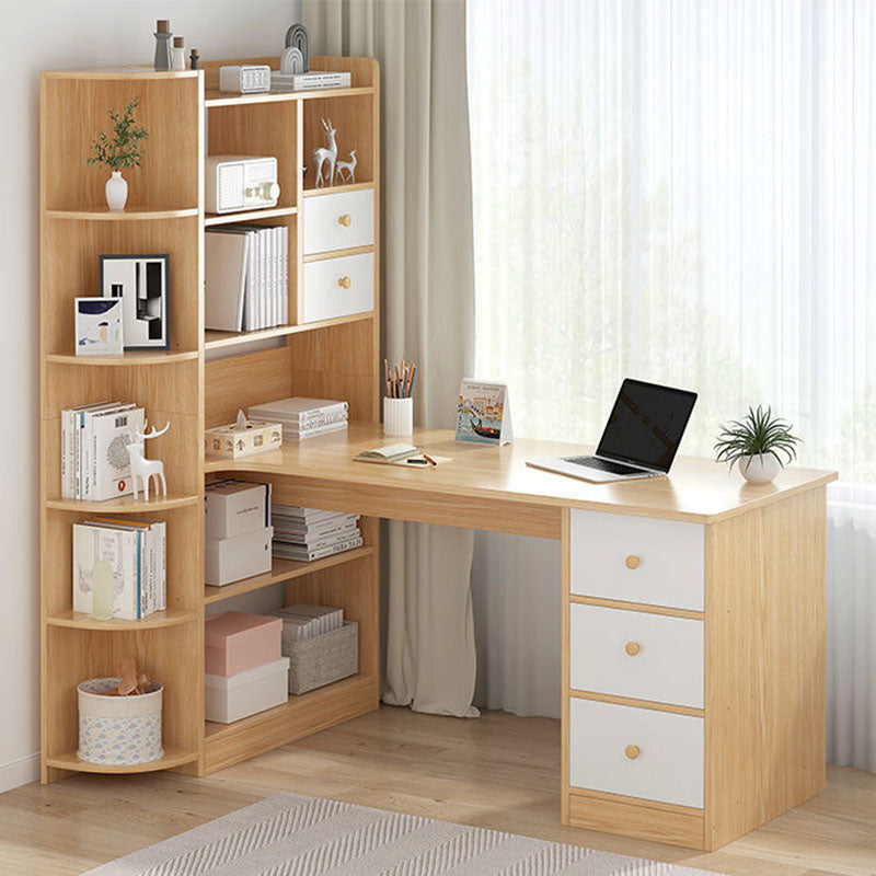 Bureau en bois contemporain Credenza bureau rectangulaire avec étagère avec étagère