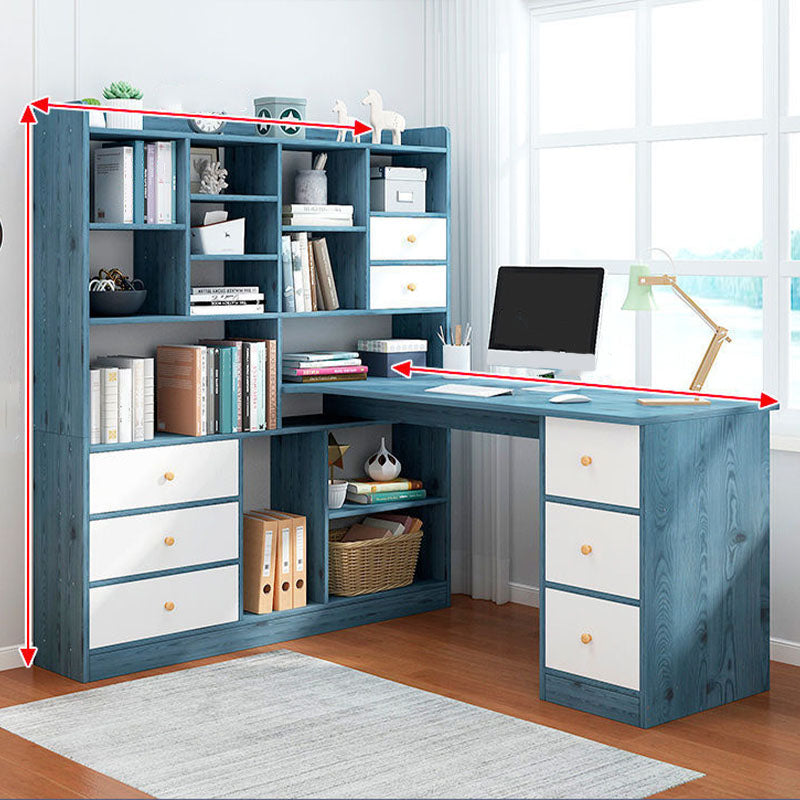 Bureau en bois contemporain Credenza bureau rectangulaire avec étagère avec étagère