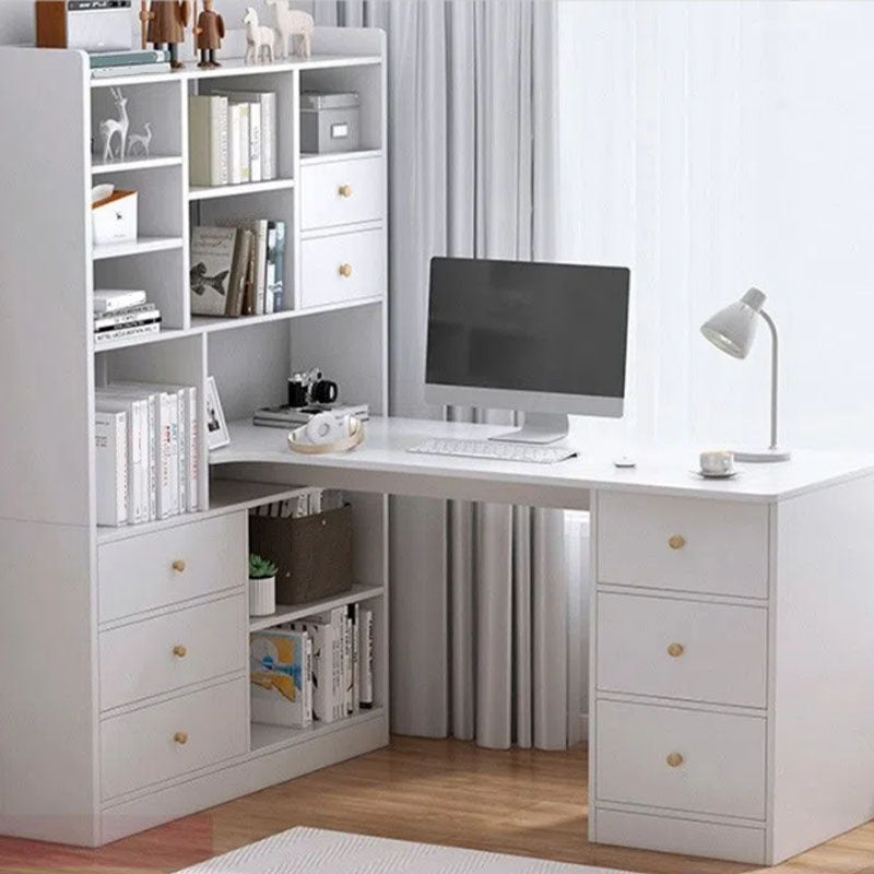 Bureau en bois contemporain Credenza bureau rectangulaire avec étagère avec étagère