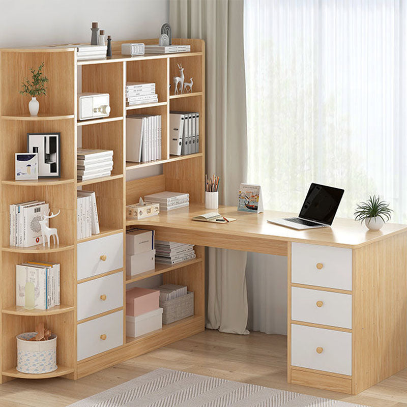 Bureau en bois contemporain Credenza bureau rectangulaire avec étagère avec étagère