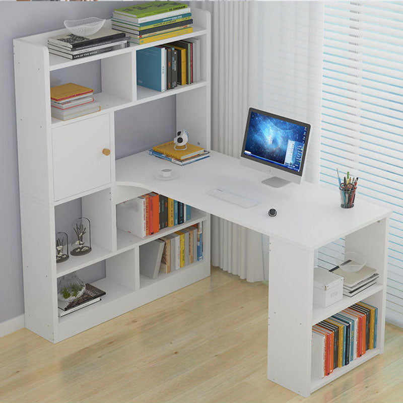 Bureau en bois contemporain Credenza bureau rectangulaire avec étagère avec étagère