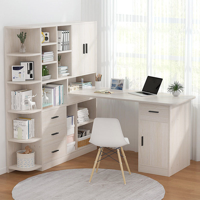 Bureau en bois contemporain Credenza bureau rectangulaire avec étagère avec étagère
