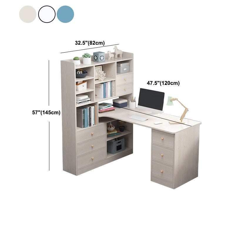 Bureau en bois contemporain Credenza bureau rectangulaire avec étagère avec étagère