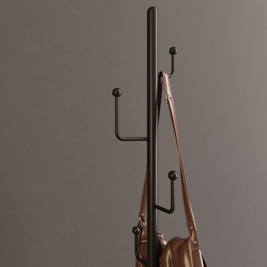 Modern Hall Tree Free Standing Metal Coat Rack With Coat Hooks Clearhalo 'Entry & Mudroom Furniture' 'furn' 'furn_hall_tree_coat_racks' 'Furniture' 'Hall Trees & Coat Racks' 'hall_tree_coat_racks' 6008315