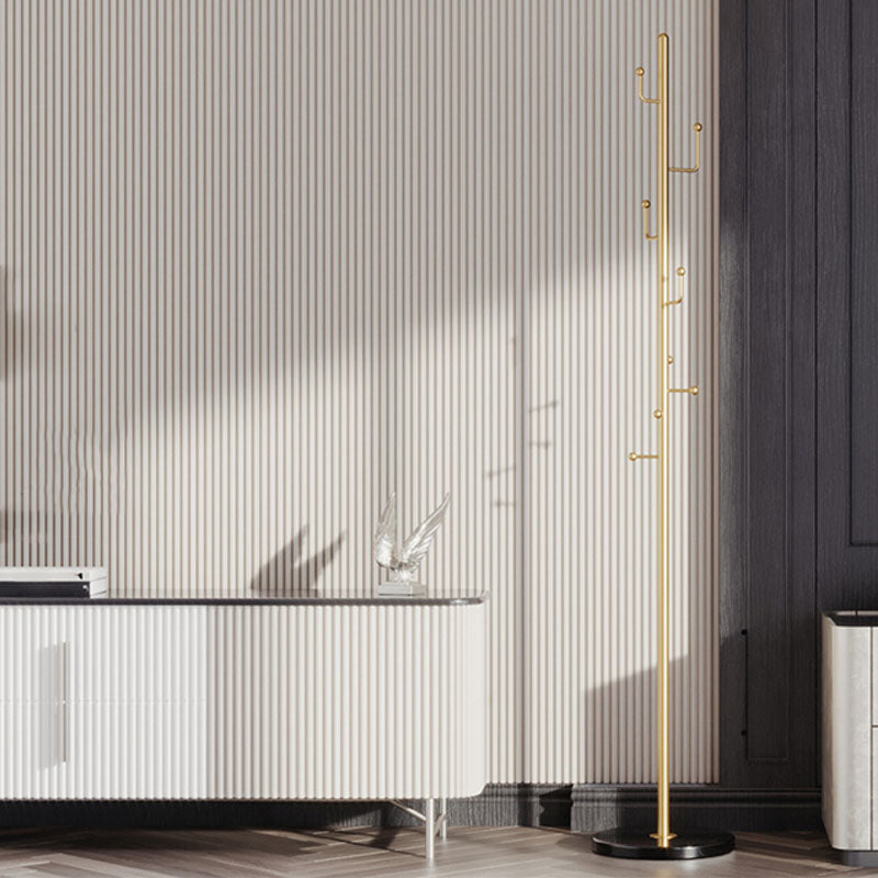 Modern Hall Tree Free Standing Metal Coat Rack With Coat Hooks Clearhalo 'Entry & Mudroom Furniture' 'furn' 'furn_hall_tree_coat_racks' 'Furniture' 'Hall Trees & Coat Racks' 'hall_tree_coat_racks' 6008322